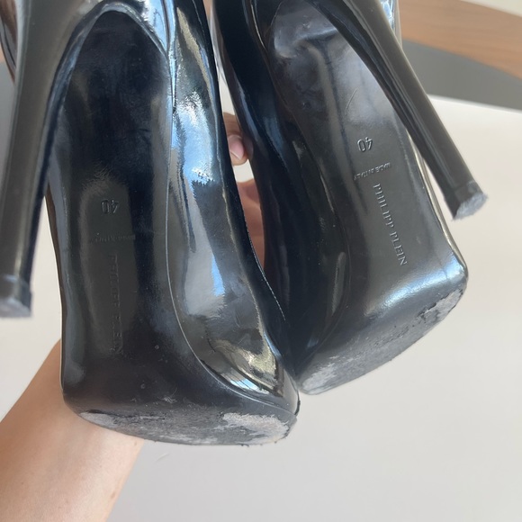 Woman shoes high heels 9.5 US 
40 EU black PHILIPP PLEIN  VGEC made in Italy EUC - Picture 15 of 16